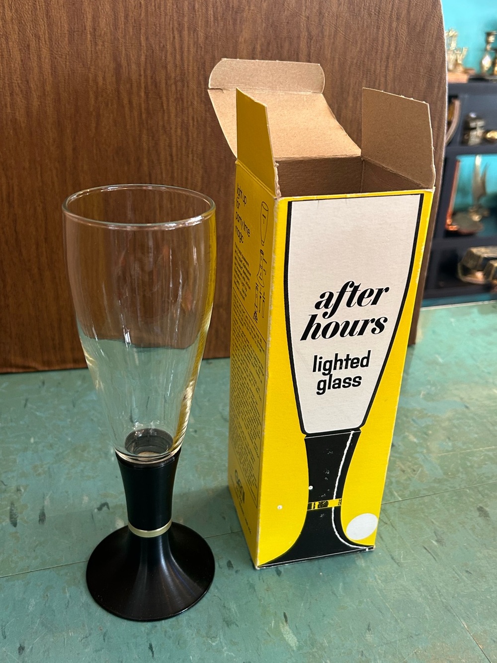 Vintage wine beer pilsner glasses David  Douglas After Hours light up